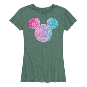 Women's - Disney - Paisley Pattern Mickey Short Sleeve Graphic T-Shirt - 1 of 4