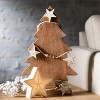 Mango Wood Large Tree Accents Brown 16.5" & 14.5" Wood Set of 2 - 4 of 4