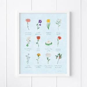 Birth Month Flowers Museum Quality 8" x 10" Art Print by Ramus & Co - 1 of 4