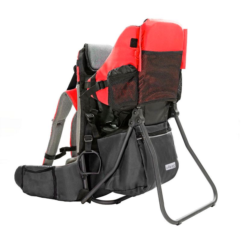 ClevrPlus CC Hiking Child Carrier Baby Backpack Camping for Toddler Kid, Red, 1 of 8