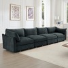 AENKYO Modern Crescent Cloud Oversized Sectional Sofa with Storage Removable Ottoman, Chenille Fabric 2-6 Seater for Living Room, Easy to Assemble - 3 of 4