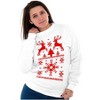 Ugly Christmas Reindeer Pattern Sweatshirt for Men or Women Brisco Brands - 4 of 4