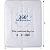 King Size Mattress Pad, Pillow Top Cotton Cooling Mattress Topper, 8 - 21 Deep Pocket, 78x80 Inch, White - 3 of 4