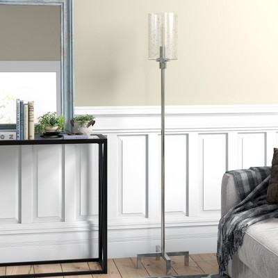 Hudson and Canal 66.25" Tall Floor Lamp with Glass Shade
