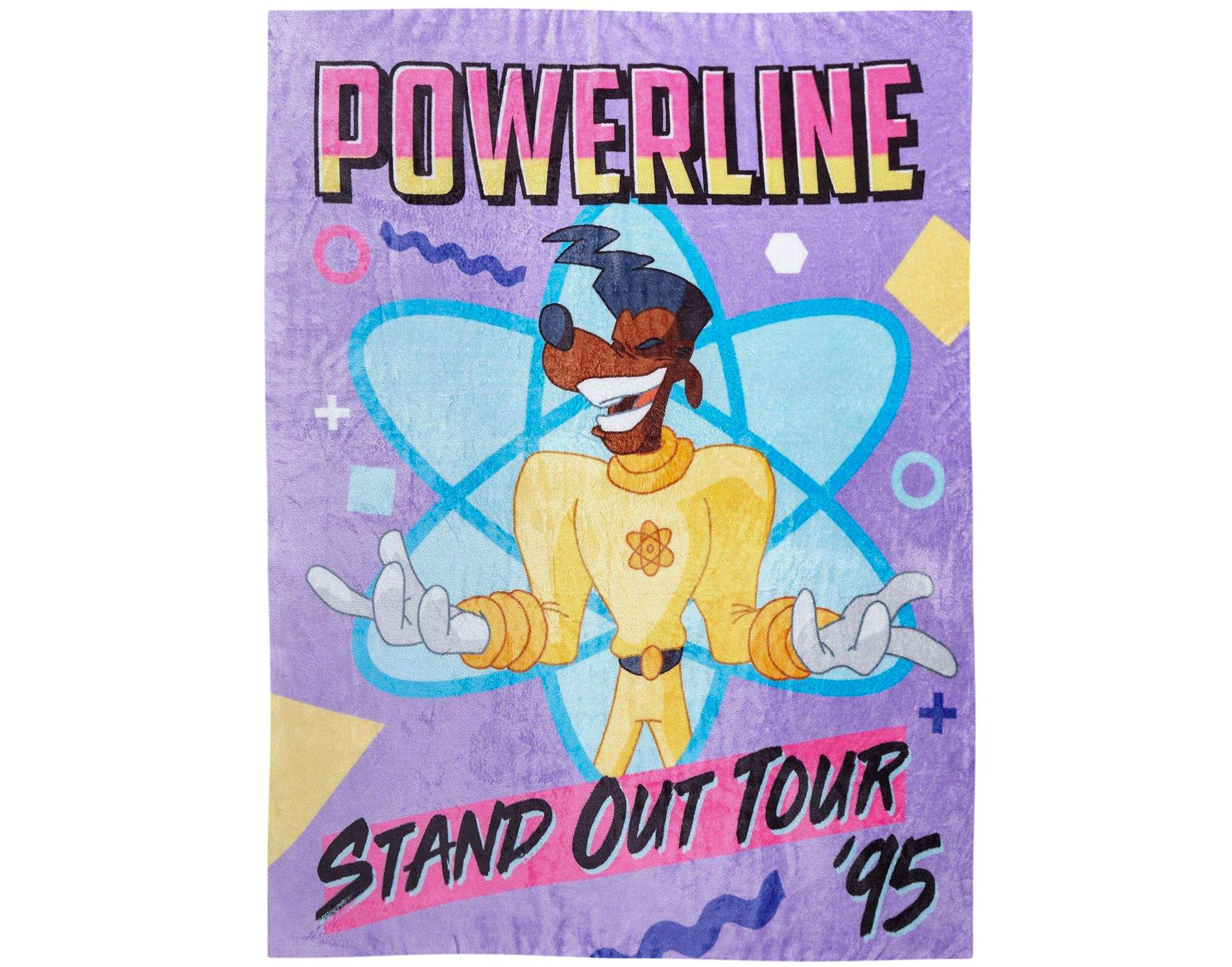 Disney Blanket A Goofy Movie Powerline Stand Out Tour 95' Retro Throw 48"X60"