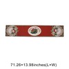 Unique Bargains Christmas Table Runner Santa Claus Head Polyester Red White Green 71x14 Inch 1 Pc - 3 of 4