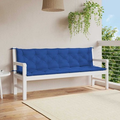 vidaXL Garden Bench Cushion Blue 78.7"x(19.7"+19.7")x2.8" Oxford Fabric