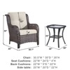 POCASSY 3 Piece Patio Furniture Set, All Weather Wicker Accent Lounge Club Patio Chairs with Side Table for Porch Balcony - 3 of 4