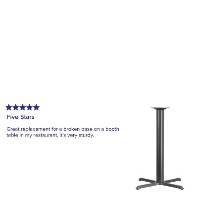 Black Cast Iron Criss Cross Base Bar Table