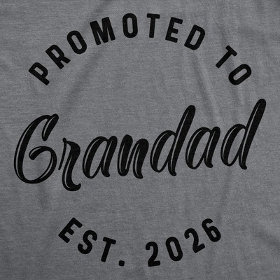 Мужские футболки Crazy Dog T-Shirts, Inc. Mens Funny T Shirts Promoted To Grandad 2026 Sarcastic Grandpa Family Tee For Men - Crazy Dog Men's T Shirt Gift For Grandpa Dark Grey XL — фото 2