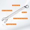 Unique Bargains CR-V Steel Nickel Plated Metric 12-Point Box End Combination Wrench - 3 of 4