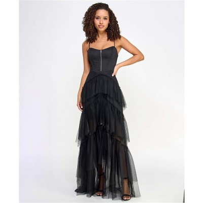 City Studio Womens Evening Corset Dress, Black, 0