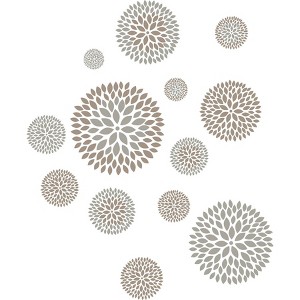 Starburst Applique Wall Tapestries - Brewster: Contemporary Geometric Floral Decals, Peel & Stick - 1 of 3