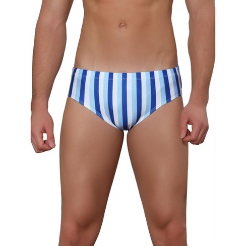 Striped Bikini Briefs with Elasticated Waistband