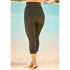 Swim 365 Women's Plus Size High-Waisted Swim Capri With Lattice Detail - image 3 of 4