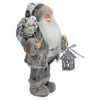 Northlight Faux Fur Standing Santa Claus Christmas Figurine with Bag and Lantern - 12" - 4 of 4