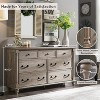 Farmhouse 7 Drawers Dresser for Bedroom with 4 Solid Wood Feet & Column Decor & Metal Slide, Storage Dressers for Bedroom - 3 of 4