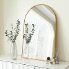 GDFStudio Prim 24" x 36" Modern Gold Metal Framed Arched Bathroom Wall Mirror - 2 of 4