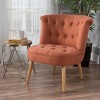 Modern Velvet Accent Chair with wood legs-Christopher Knight Home - 4 of 4