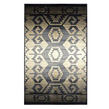 Southwestern Geometric Aztec Non-Slip Indoor Washable Area Rug or Runner by Blue Nile Mills