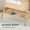 38.4"Baby Bassinet, 3-in-1 Adjustable Bedside Sleeper with Wheels & Mosquito Net, Portable Bassinet Bedside Sleeper for Newborn to Toddler, Home Use - 4 of 4