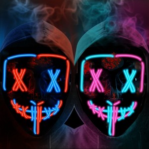 Halloween LED Light-Up Mask | Scary Glowing Design for Cosplay, Costume Parties, Masquerade & Carnival (Ideal Gift) - 1 of 4