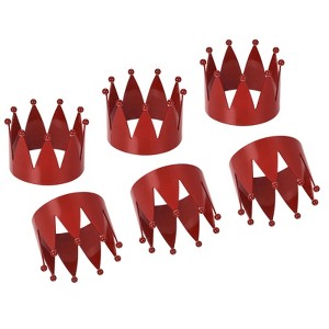 Unique Bargains Dining Table Decorations Alloy Decorative Crown Shape Napkin Rings Holder Buckle 6 Pcs - 1 of 4