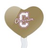 College of Charleston Secondary Heart Love Cupcake Picks Toppers Decoration Set of 6 - 2 of 4
