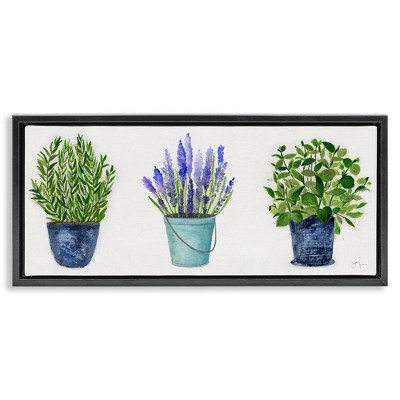 Stupell Industries Varied Potted Plants & Herbs, 25" x 11"