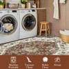 Large Area Rug, Vintage Washable Floral Medallion Area Rug for Living Room, Printed Non Slip Carpet Soft Rugs - 2 of 4