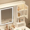 Large Vanity Table Set Makeup Vanity Dressing Table with Mirror, 6 Drawers & Shelves, Dresser Desk - 3 of 4