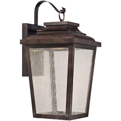 Minka Lavery Rustic Outdoor Wall Light Fixture Chelesa Bronze LED 20 3/4" Glass Shade for Post Exterior Barn Deck Porch Yard Patio
