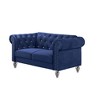 New Classic Furniture, Emma Velvet Fabric Loveseat with Rolled Arms in Royal Blue - 3 of 4