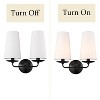 Claxy Black 2-Light Wall Sconce Industrial Wall Lamp Fabric Shade - 4 of 4