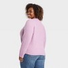 Women's Button Crewneck Pullover Sweater - Ava & Viv™ - image 2 of 4