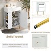 NicBex 21.6" Bathroom Vanity with Sink, Morden Bathroom Cabinet Storage with 2 Spacious Drawers and 2 Open Shelf for Bathroom, White - 4 of 4