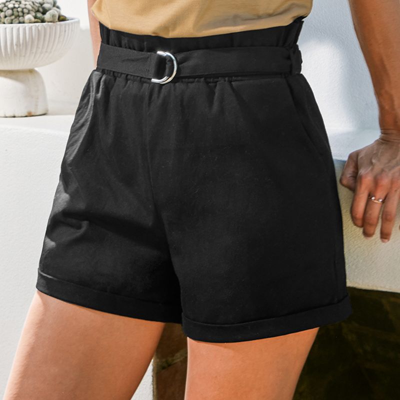 Women's Black Belted Pocket Shorts - Cupshe, 5 of 7