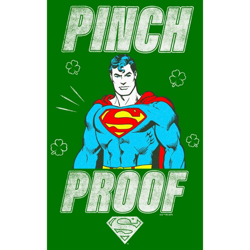 Men's Superman St. Patrick's Day Pinch Proof Man of Steel T-Shirt, 2 of 6