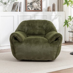 GDFStudio Veyra Modern Faux Fur Upholstered Bean Bag Chair - 1 of 4