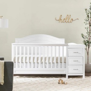 eLite Charlie 4-in-1 Convertible Crib and Changer Combo White - 1 of 1