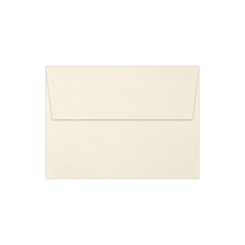 5 1/2 x 7 1/16 V-Pocket Invitation Pouch 100lb. White Linen