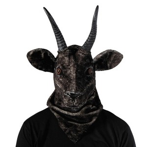 Morris Costumes Adult General Sizing Goat Moving Mouth Overhead Halloween Costume Mask - Gray One Size - 1 of 4