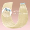 Jessie's Wig 16-26 Inch Tape In Hair Extensions 50g For Women Thin Hair Straight #60 20 Pcs/Pack - 4 of 4