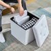 VECELO Folding Storage Ottoman Bench, Versatile Shoestool & Footstool, Bedroom Bench with Storage, Holds up to 660 lb - 4 of 4