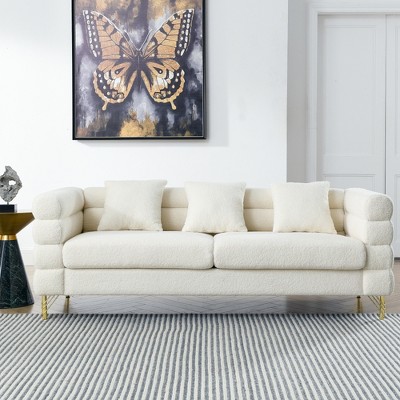 SKRAN Sectional Sofa, Living Room Comfort Fabric-Deep Seating with Pillows for Living Room,Bedroom,Office