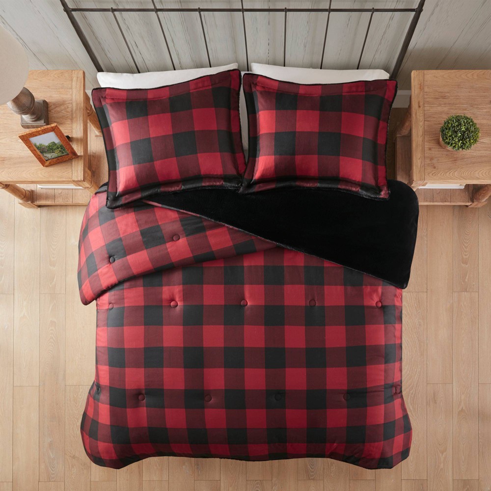 Photos - Bed Linen Woolrich 2pc Twin/Twin Extra Long Bernston Plaid Comforter Bedding Set Red