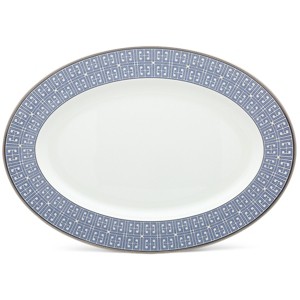 Noritake Infinity Blue Large Oval Serving Platter - 1 of 3