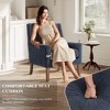 Modern Wingback Accent Chair, Upholstered Armchair with Lounge Seat & Wood Legs - 4 of 4