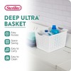 Sterilite Deep Ultra Plastic Storage Bin Organizer Basket w/ Handles - 2 of 4