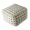 Kodi Square Pouf Ottoman Black/Off White - Steve Silver Co.: Cotton & Wool Blend, No Assembly, Bohemian Style - image 3 of 4